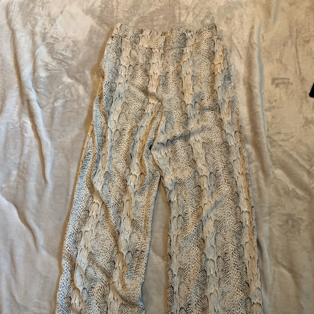 Long Snakeskin Pants